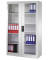 Stahlschrank 8920-055 S10117 lichtgrau, Acrylglas 93,0 x 40,0 x 195,0 cm, aufgebaut